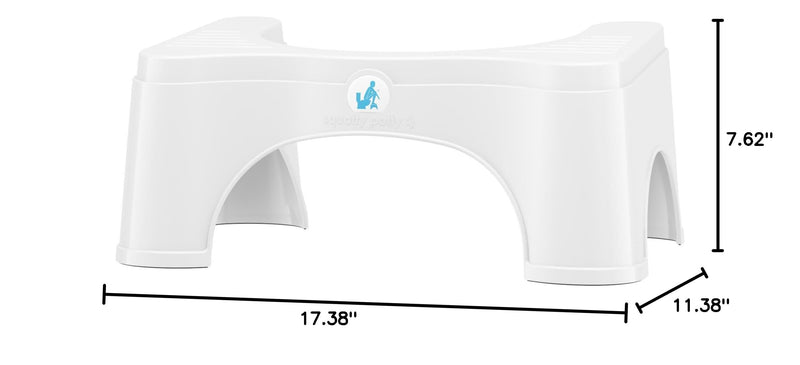 Squatty Potty Original Toilet Stool 2.0 Base 7", White, 1 Count 7 Inch (Pack of 1)