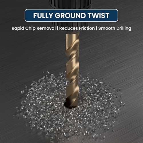 LU&MN M35 Jobber Drill Bits, 3/8", 10 Pcs 3/8 in