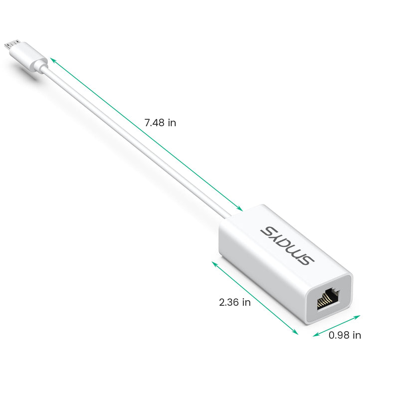 Host Micro USB OTG to RJ45 Ethernet Adapter - 100Mbps Wired LAN Dongle
