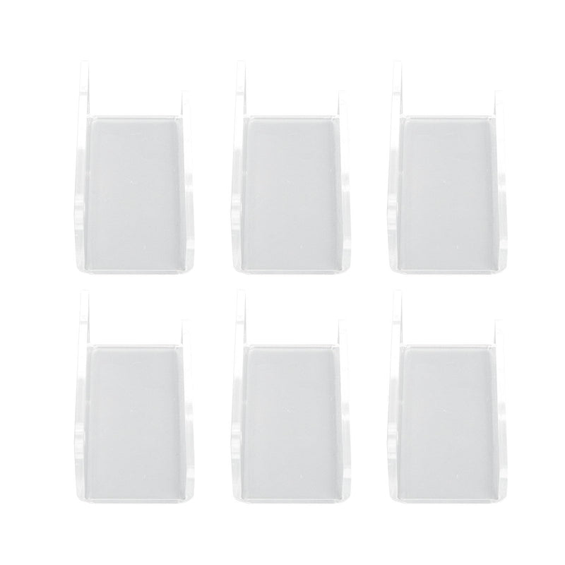 6Pcs Clear Acrylic Record Shelf, Wall Mount Vinyls CD Storage Rack Floating Shelves with Mounting Accessories, for Home Office Living Room Bedroom