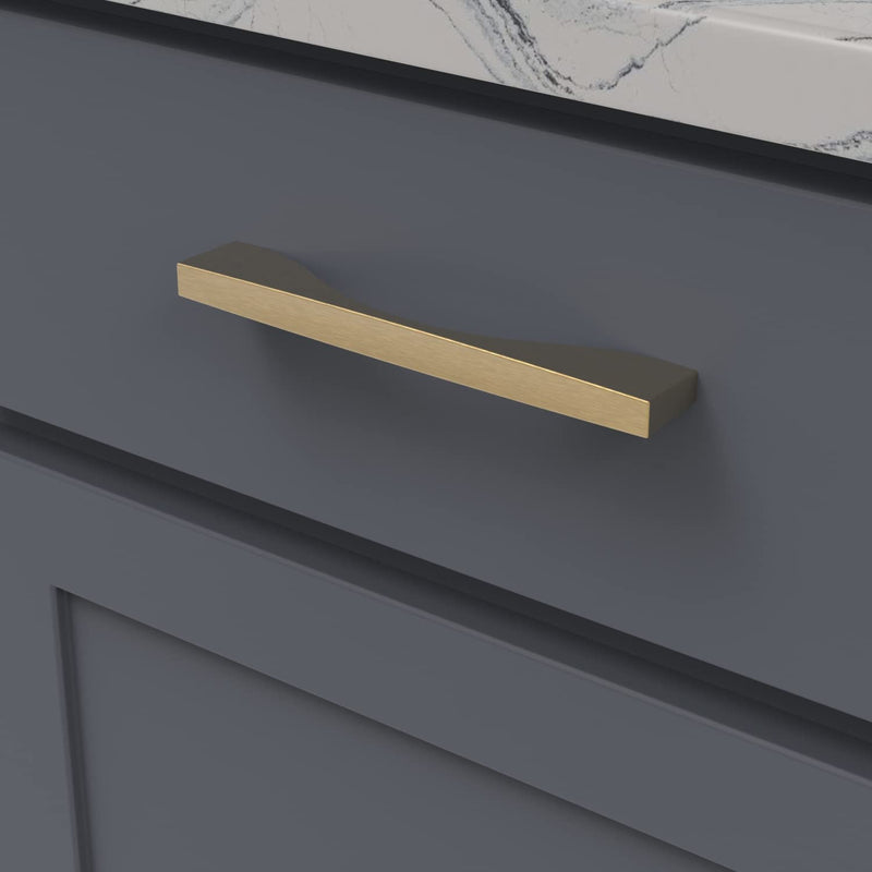 Belwith-Keeler B076151-BGB Channel Pull, 6-5/16 Inch (160mm) Center to Center, Brushed Golden Brass
