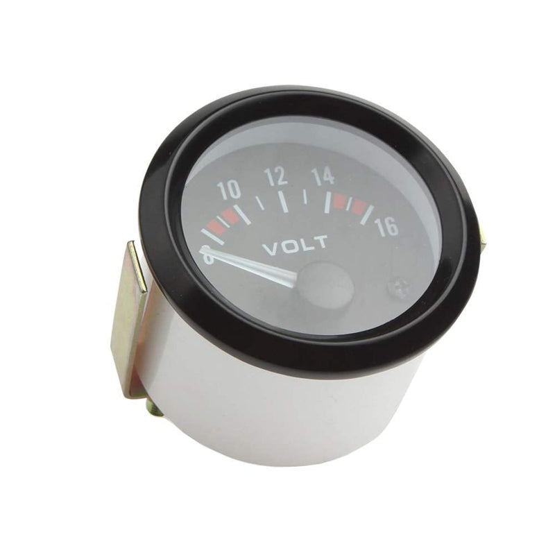 ESUPPORT Universal Car 2" 52mm Pointer Volt Voltage Gauge Meter Celsius White LED Light Indicator Display Electrical Volt Gauge
