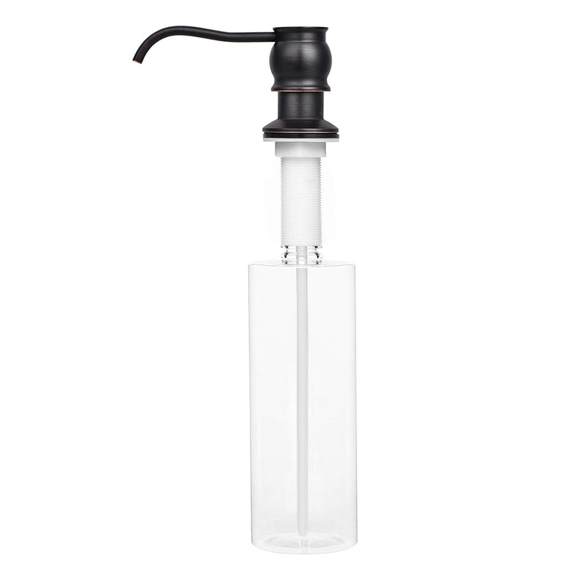 Samodra Kitchen Sink Soap/Lotion Dispenser, Brass Pump Head Oil Rubbed Bronze 12 OZ Bottle Built in Design Refill from The Top for Granite Thick Deck Installs Oil-rubbed Bronze 12oz Bottle