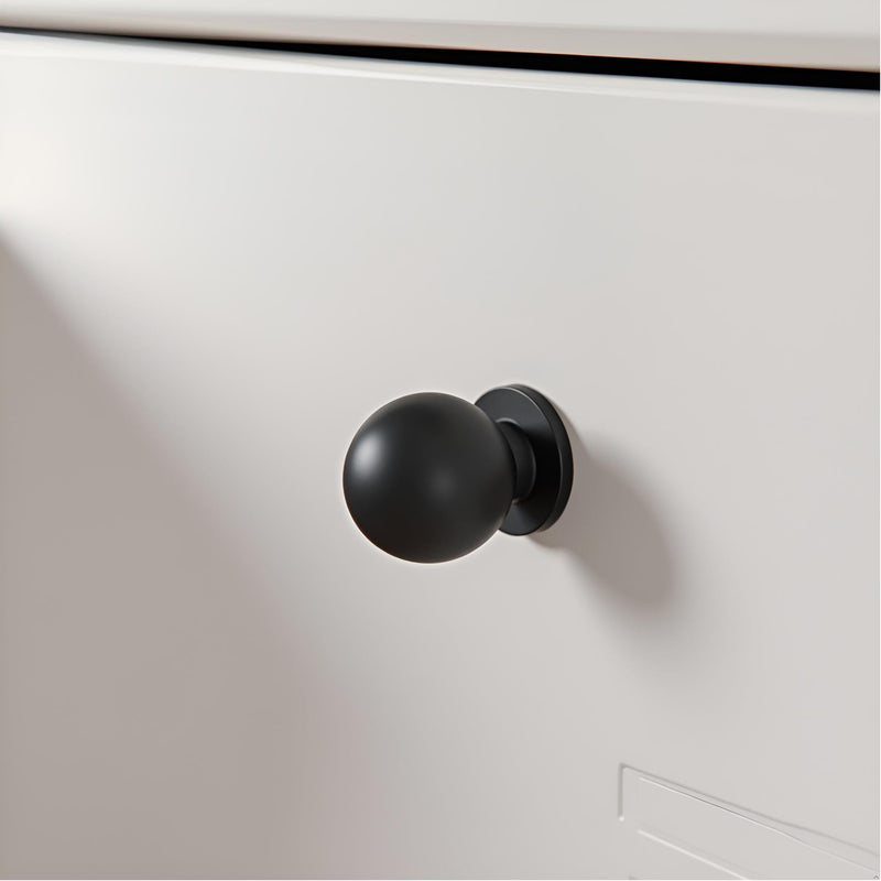 homdiy 15 Pack Cabinet Knobs 15/16 Inch Round Matte Black Finish Aluminum Mushroom Knobs for Kitchen Bathroom Dresser Drawer, Single Hole