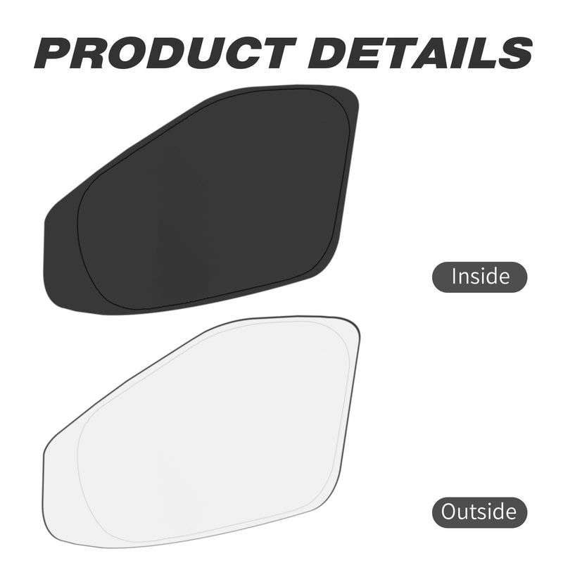 Front Side Window Sun Shade for 2015-2024 Fo-rd Transit Van High and Medium Roof Accessories, Foldable Window Sunshade Sun Visor Protector, Side Shades Sun Shield Blocks UV Ray Heat, Pack of 2 Silver & Black-Fit 2015-2024 Ford Transit