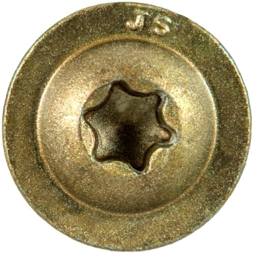 8 x 2 Bronze Star Multipurpose Torx/Star Drive Head Exterior Coated Modified Truss Head Cabinet Wood Screw - 1 Pound - 138 Screws