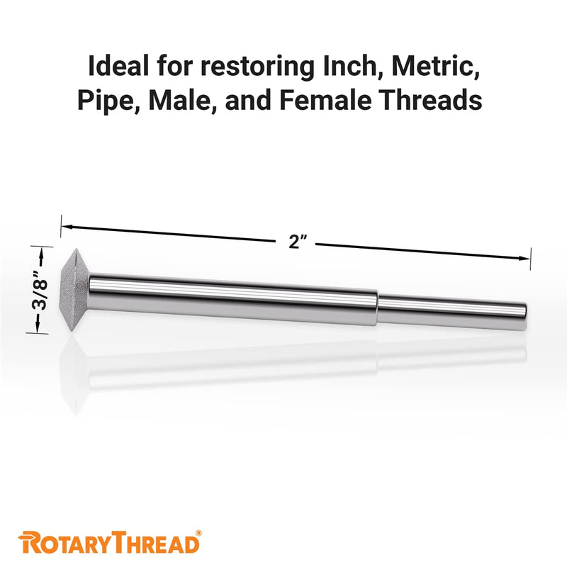 Repair Kits - Faster & Easier to Chase, Restore & Clean Internal or External Threads, All in One Universal Thread Files Set, Inch, Metric, Grooves, Glands, Acme & Buttress Starter Kit (3pc)