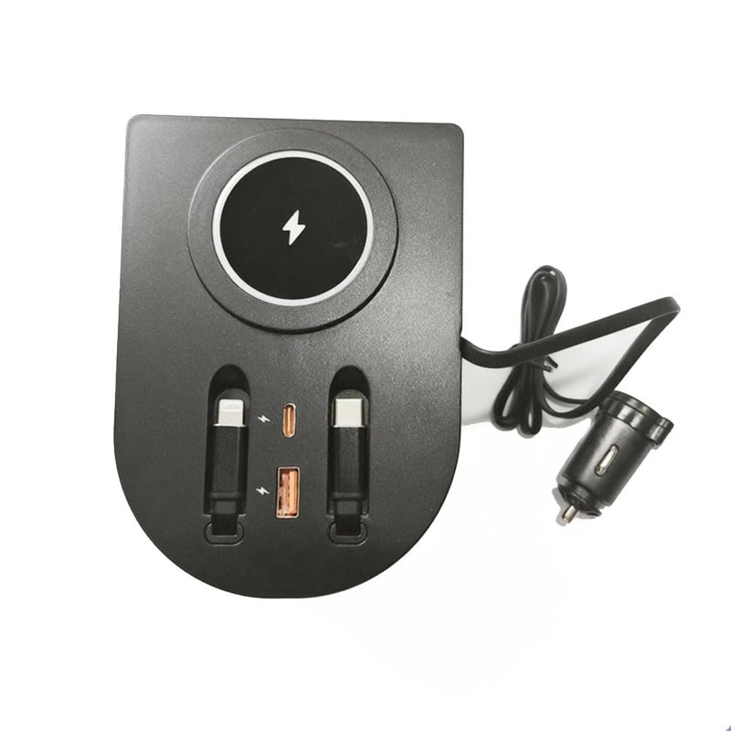 USB Hub Car Wireless Charger Mount for 2021 2022 2023 2024 2025 Toyota Sienna accessories, Mobile phone charger，45W Fast Charging Center Console Dash (Model B)