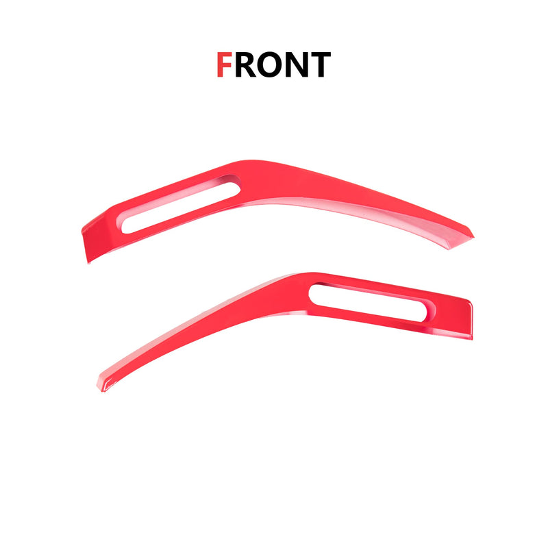 Hood Trail Sights Cover Trim for Ford Bronco 2/4 Door 2021 2022 2023 2024 2025 Accessories Engine Hood Hinge Covers Hood Side Release Handle Decoration Stickers Accessory, 1 Pair Red