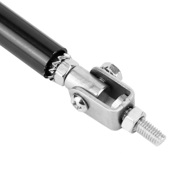 HERIS 2pcs Adjustable Black 7.87"-13" Front Lip Strut Rod Bumper Splitter Universal Tie Support Bars