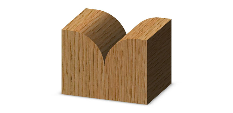 Whiteside 1580 Point Cutting Roundover Router Bit: 3/4 Inch Cutting Diameter, 3/8 Inch Radius, 5/8 Inch Cutting Length, 1/2 Inch Shank, 2-1/4 Inch Overall Length