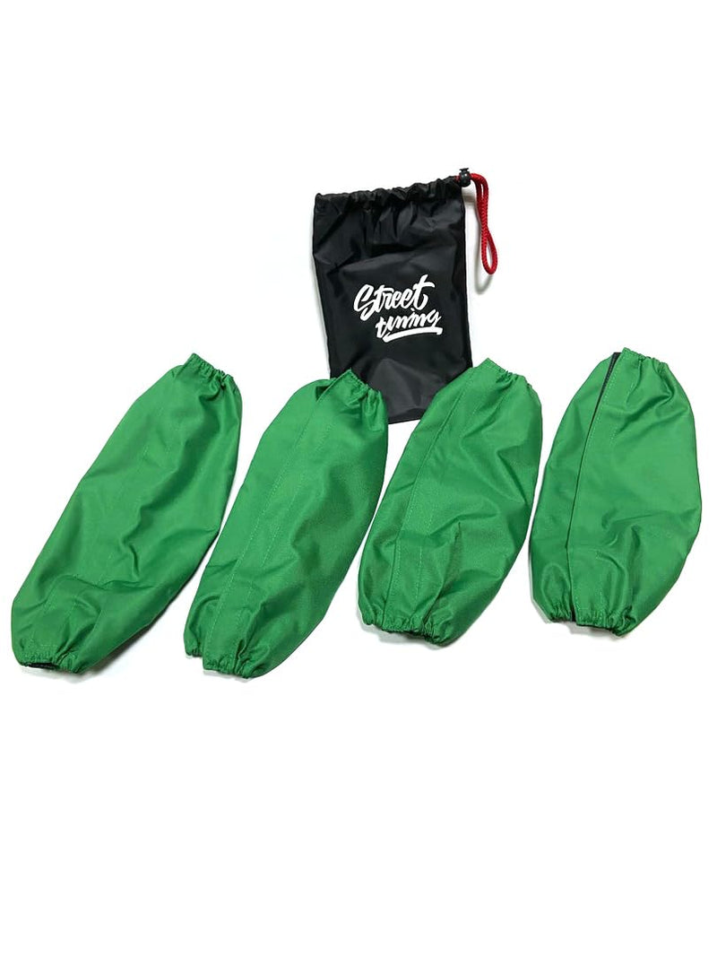 Dust covers for coilovers, shock absorbers, water-repellent 4 pcs, green