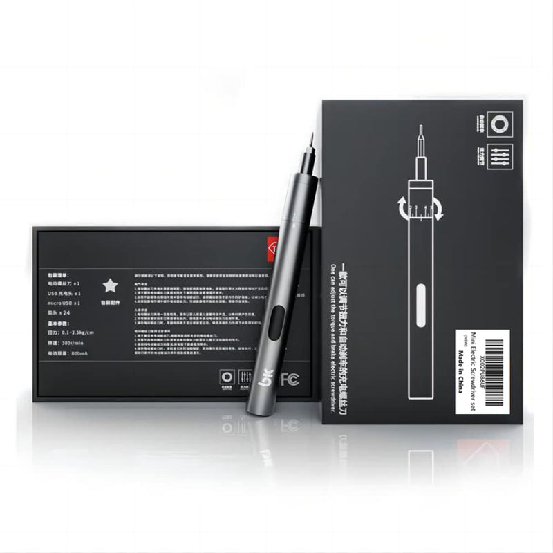 Mini Electric Screwdriver Small Portable Cordless Rechargeable with High Precision Torque Adjustable 24 Bits for Iphone Ipad Watch Camera Laptop Smartphone Macbook