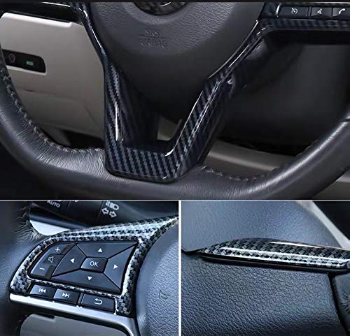  [AUSTRALIA] - MAXDOOL Carbon Fiber Steering Wheel Cover Sequins Frame Trim for Nissan Rogue Altima Sentra Kicks LEAF Versa Interior Accessories(Carbon Fiber)