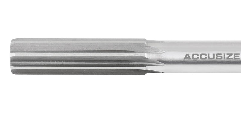 Accusize Industrial Tools 16.0 mm H.S.S. M2 Straight Shank Straight Flute Chucking Reamers, Right Hand, 14.4 mm Shank Dia, 8 Flute, 9'' Oal, 0400-5160