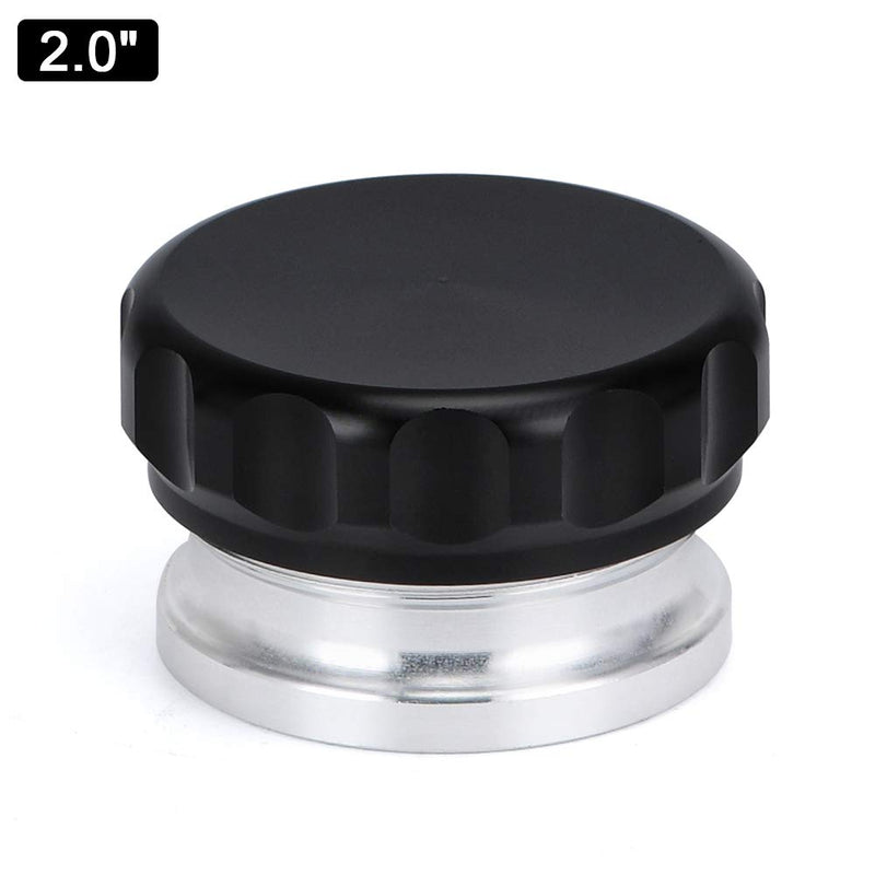 PTNHZ OD 2"/50.8mm Aluminum Alloy Weld Billet On Filler Neck Cap Oil Fuel Water Tank Black 2"