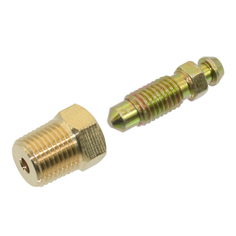 4Sets Bleeder Screws 1/8'' NPT, Brass, 1/8"-27 Threads with 1/4"-28 Bleeder Screw