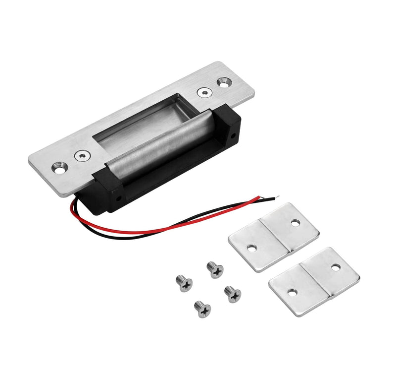 Electric Door Strike Lock ANSI Standard Heavy Duty 12V DC Fail-Secure or Fail-Safe Adjustable for Access Control Cylindrical Locksets NC/NO Mode Adjustable