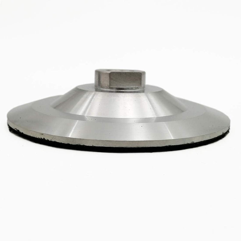 SHDIATOOL 5 Inch Backer Pad or Backing pad of Aluminum Body with 5/8-Inch-11 Thread for Diamond Pads(2-Pack) Aluminum silver 2