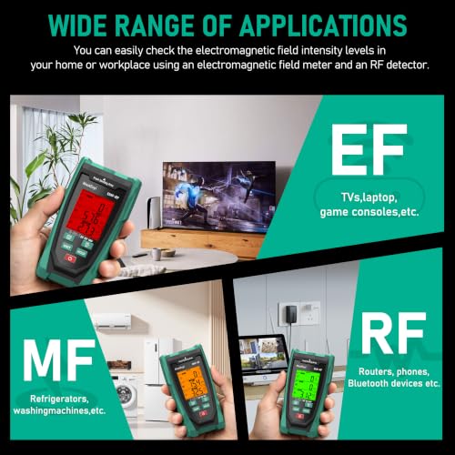 3‑in‑1 EMF Detector, Rechargeable EF MF RF Radiation Meter
