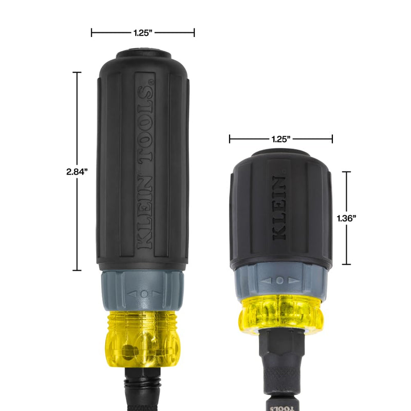 Klein Tools 80191 KNECT (S) Impact-Rated Multi-Bit Screwdriver Set, 11-in-1 and 7-in-1 Ratcheting Drivers with Phillips, Slotted, Square, Torx Tips, Nut Drivers, and Stubby 2-Piece Kit