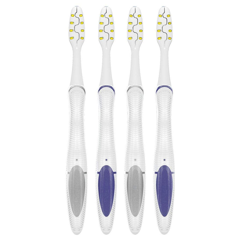 Oral-B Pulsar Vibrating Bristles Toothbrush, Medium, 4 Pack (Colors May Vary) 4 Count (Pack of 1)
