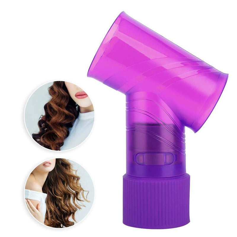 Magic Hair Roller Drying Diffuser Blow Dryer Wind Curl Hair Dryer Cover Hair Styling Tools (Purple) purple
