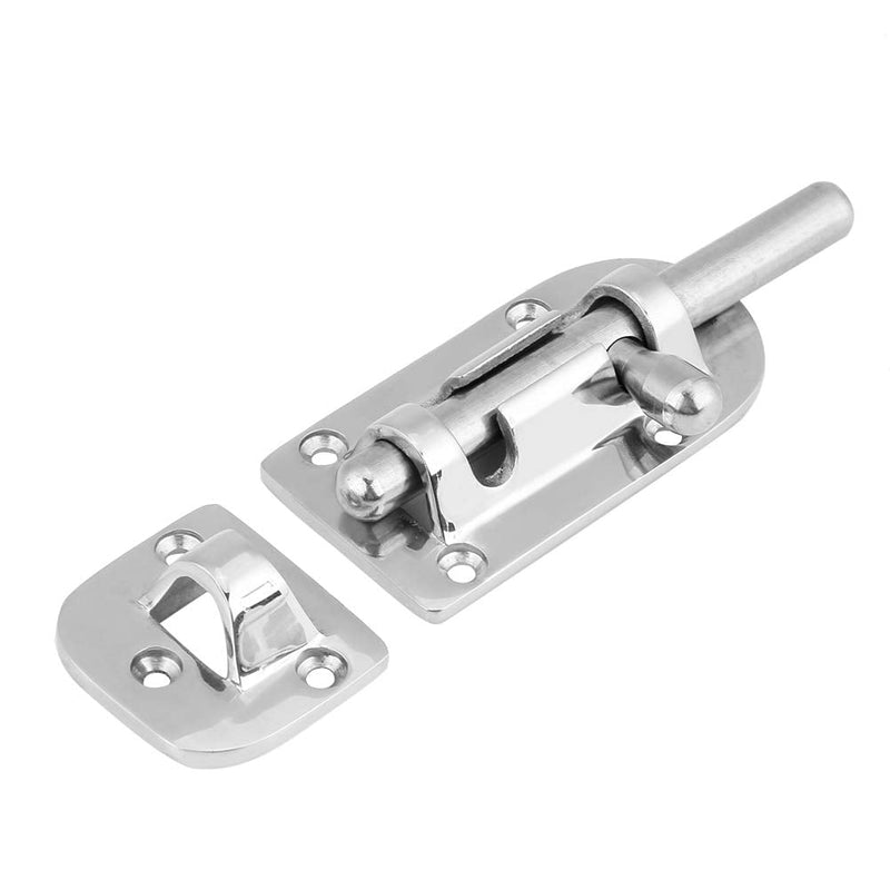 Acouto Boat Door Lock Boat Bar Security Sliding Lock Heavy Duty Marine Boat Door Window Lock Slide Bolt Clasp 316 Stainless Steel(110mm)