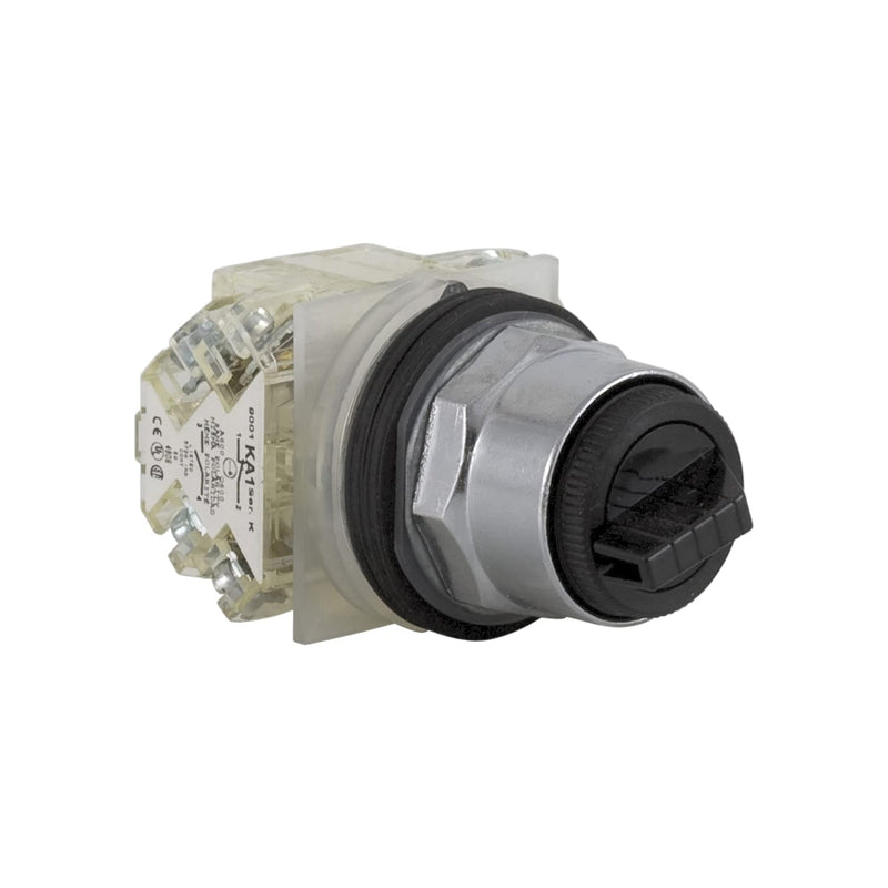 Schneider Electric Contact Block for Industrial Machinery, Fits 30mm Diameter Cutouts, Spring Return, 1NO and 1NC (9001KA1)