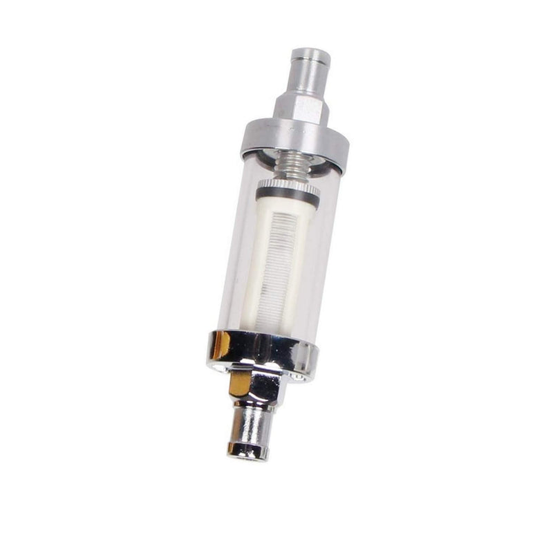 Universal Fuel Pump Filter, CarBole 9748 Universal 3/8" Inlet/Outlet Fuel Filter Clear View - Glass 1PC Of 3/8" Inlet/Outlet
