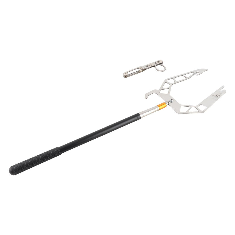Boat Mooring Rope Threader Tool with Telescopic Rod, U-Type Stainless Steel Dock Line Guide Hook for Light Docking Rope Threading at Marinas and Docks