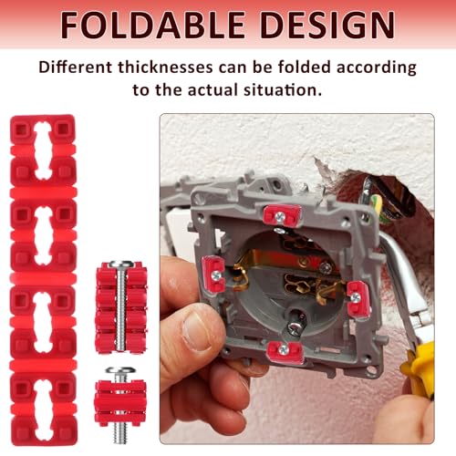 Outlet Spacers for Electrical Box, 200 Pcs, Red