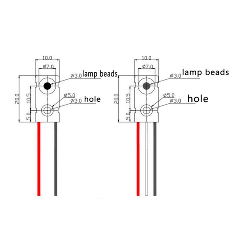 4PCS IR Break Beam Sensor 5MM LEDs Counting Module Split Through-Beam Photoelectric Switch for Apply Relay, K60, PLC, 51 microcontroller, STM32 etc,Cable Length 30cm,Test Distance 1M 4PCS