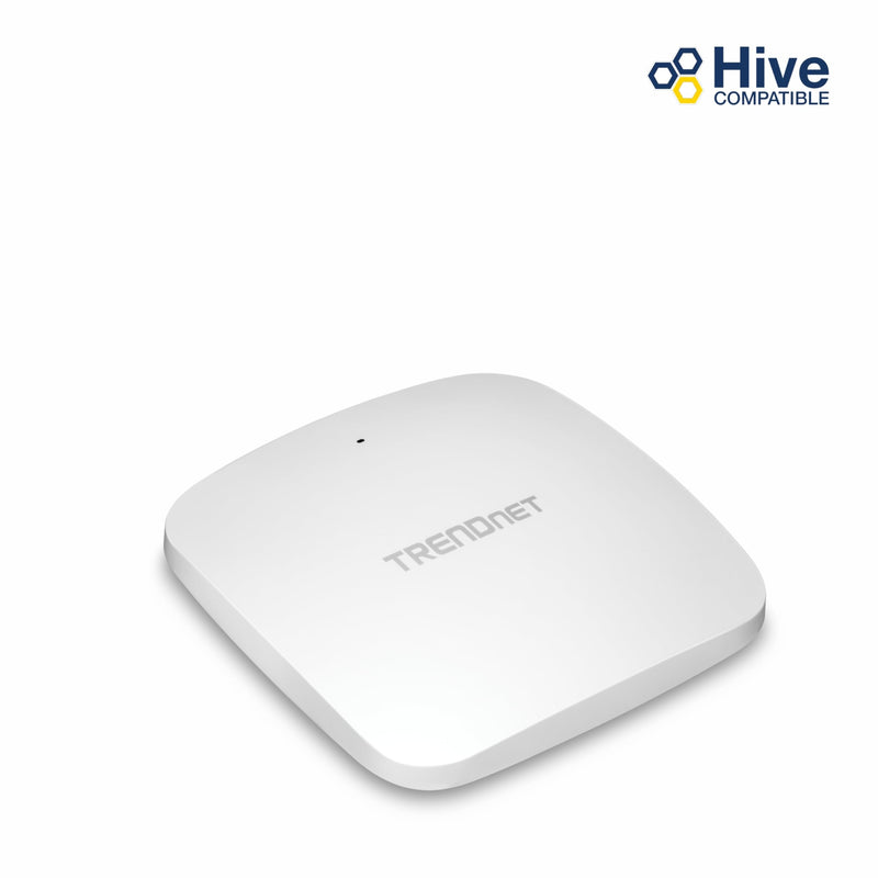TRENDnet AX3000 Dual Band WiFi 6 PoE+ Access Point, TEW-923DAP, 1 x 2.5GBASE-T PoE+ LAN Port, OFDMA and MU-MIMO Technology, 2402Mbps (5Ghz), 573Mbps (2.4Ghz), WPA3 Ecryption, White