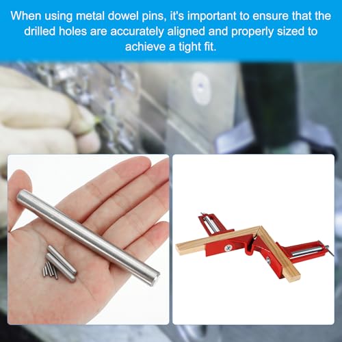 PATIKIL 6 Pack 304 Stainless Steel 10x100 Mm Metal Dowel Pins Shelf Pegs