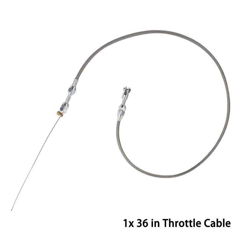 LS1 Throttle Cable Kit 36" Long Fits for 97-07 Chevy LS1 Engine 4.8L 5.3L 5.7L 6.0L,LS Swap Throttle Cable Repair Kit Accelerator Cable Stainless Steel Braided