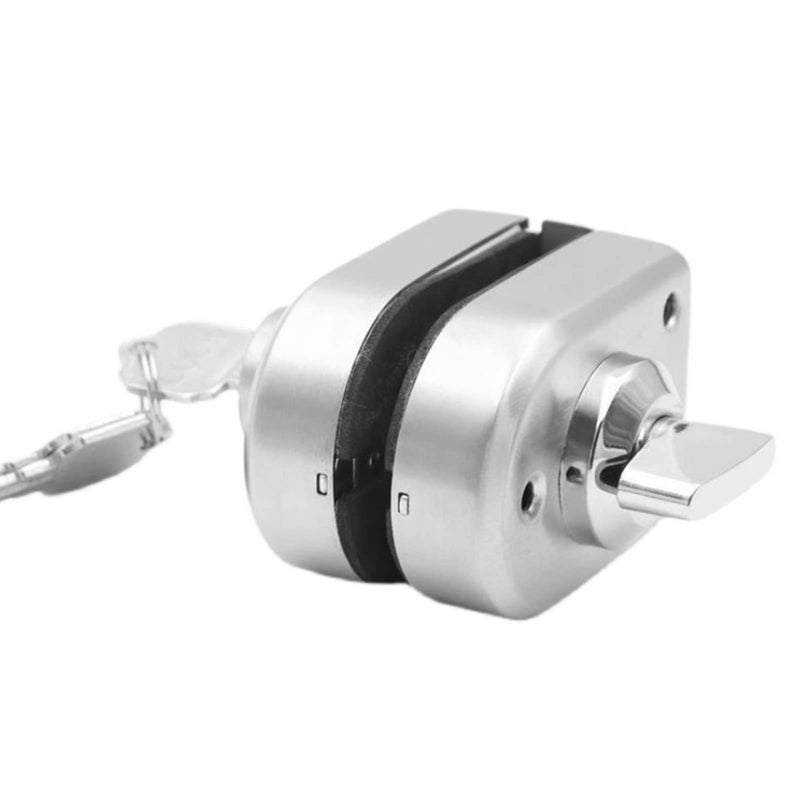 Fits on 1/2" Glass 0.39" -0.47"Glass Door Lock Stainless Steel Glass Door Lock Floor Latch Lock Bolt Ground Lock for Bathroom Toilet Shop Glass Doors (102-C) 102-C