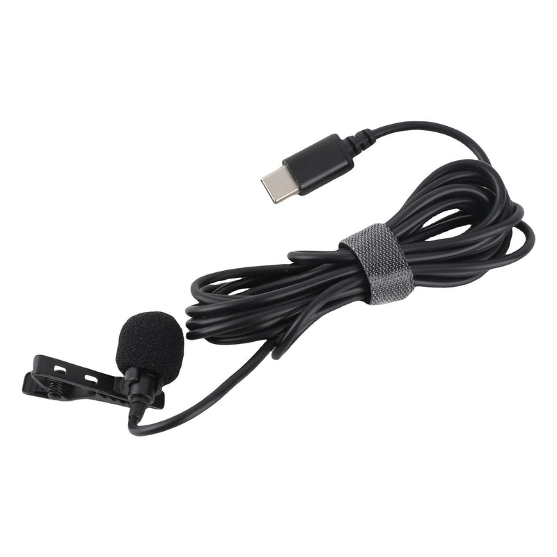 USB C Lavalier Microphone for Smartphone Recording, Wired Lapel Mic with Noise Reduction, Plug & Play Clip On Interview Mic for Video Online Class Game Live Streaming, Compact