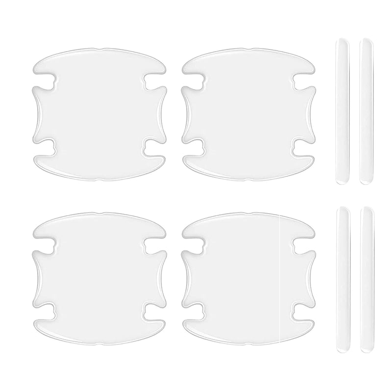 8PCS Car Door Handle Protector, Transparent Bumper Trim Guard Sticker, Waterproof Anti-Scratch Door Handle and Rear View Mirror Protection Film, Universal for Most Car