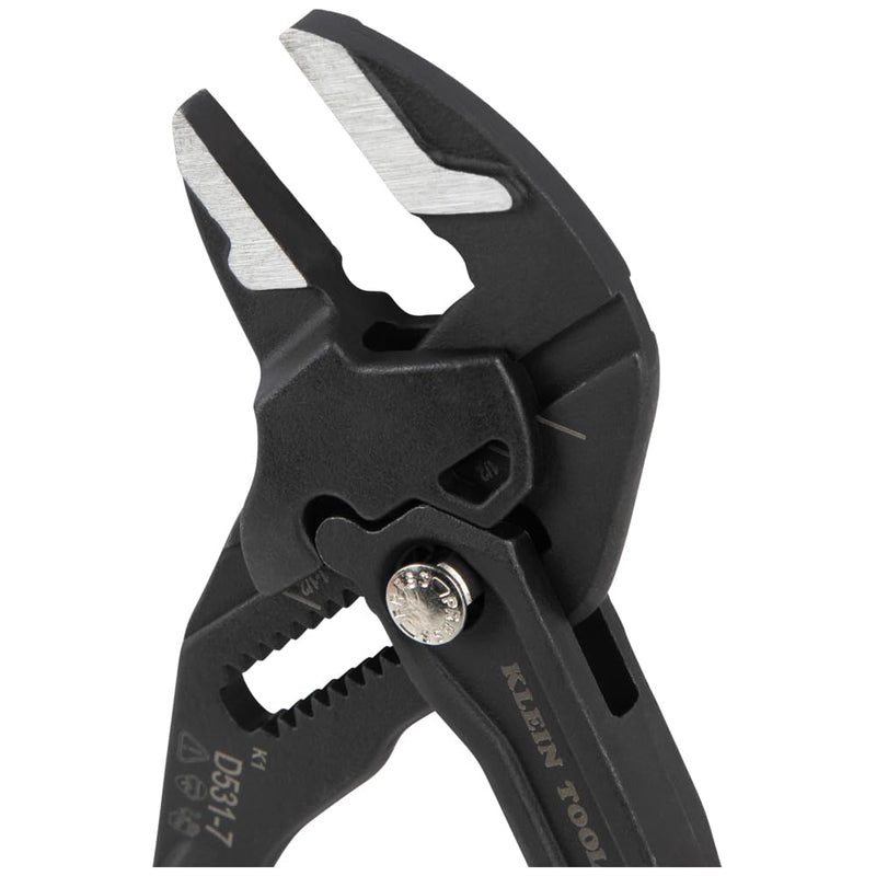 Klein Tools D53102KIT Adjustable Pliers Wrench Set, Compact High-Leverage Parallel Smooth Jaw Pliers, 7-Inch and 10-Inch, 2-Piece