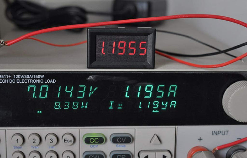 Taidacent Blue Color High Precision 5 Digit Amp Meter DC 0.0000-3.0000A Ammeter Digital Display DC Digital Ammeter Resolution 0.1mA