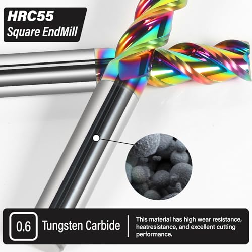 1/2" Tungsten Carbide End Mills for Aluminum & Copper Alloys-HRC55 1 1/2 in
