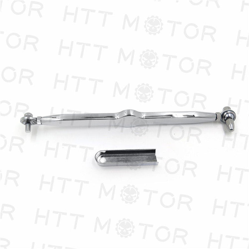 HTTMT MT288-014- Chrome Aluminum Skull Gear Shift Linkage Compatible with Harley CVO Electra Glide Fat Boy Heritage Softail Adjustable From 300mm~330mm