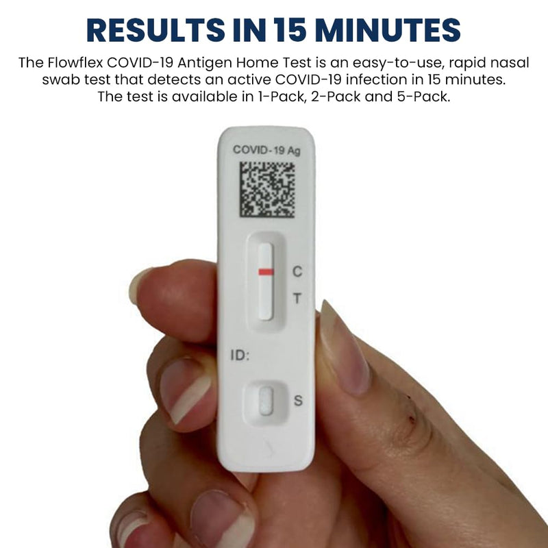 COVID Home Test Kit by Flowflex, Rapid Results in 15 Minutes, Trusted OTC COVID-19 Antigen Testing Kit, FSA and HSA Eligible, Easy to Use & No Discomfort, 1 Pack 1 Test 1 Pack, 1 Test