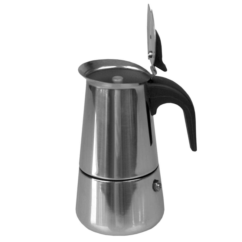 Home Basics EM00248 2 Cup Stainless Steel Espresso Maker, Silver