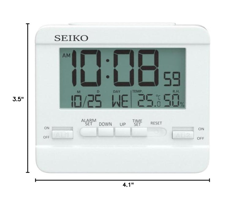 SEIKO Everything Digital Bedroom Alarm Clock