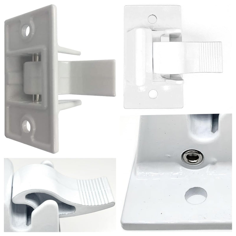 for RV Camper Trailer Bottom Mounting Bracket 8300 8500 9000 Awning Replacement White Lower （1 pc） white（T）