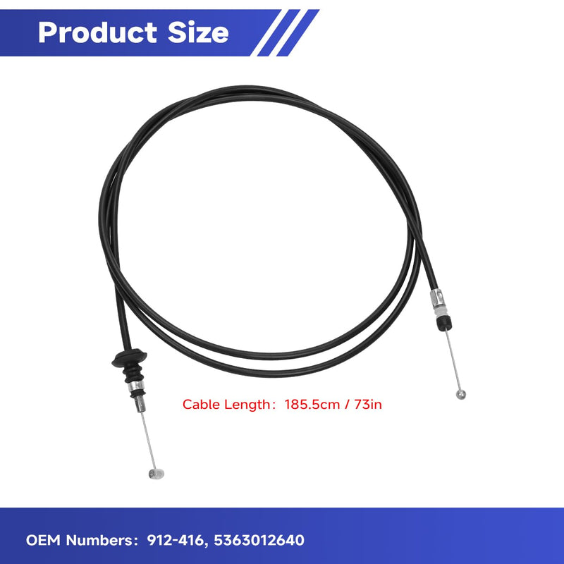 912-416 Hood Release Cable Compatible witn 2008-2015 Scion XB, Hood Latch Cable Replaces 5363012640 912-416
