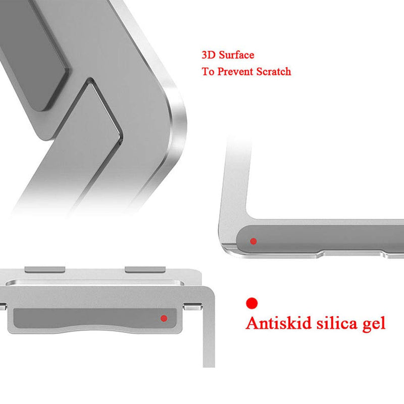 Soke-Six Laptop Stand,Aluminum Portable Foldable Laptop Support Stand Holder Desk Table Mobile Phone Stand for iPad MacBook Pro Air Notebook