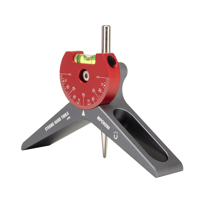 Strong Hand Tools Strong Hand, Magnetic Pipe Centering Head, Mark Pipes Over 2” Diameter, Anodized Aluminum, 360° Rotatable Dial, MPCH250